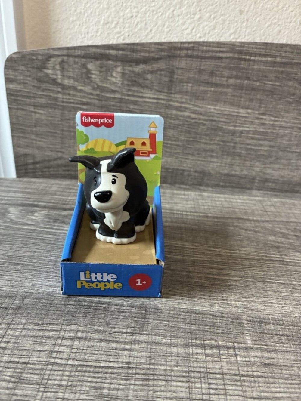 Fisher Price Little People Black And White Dog